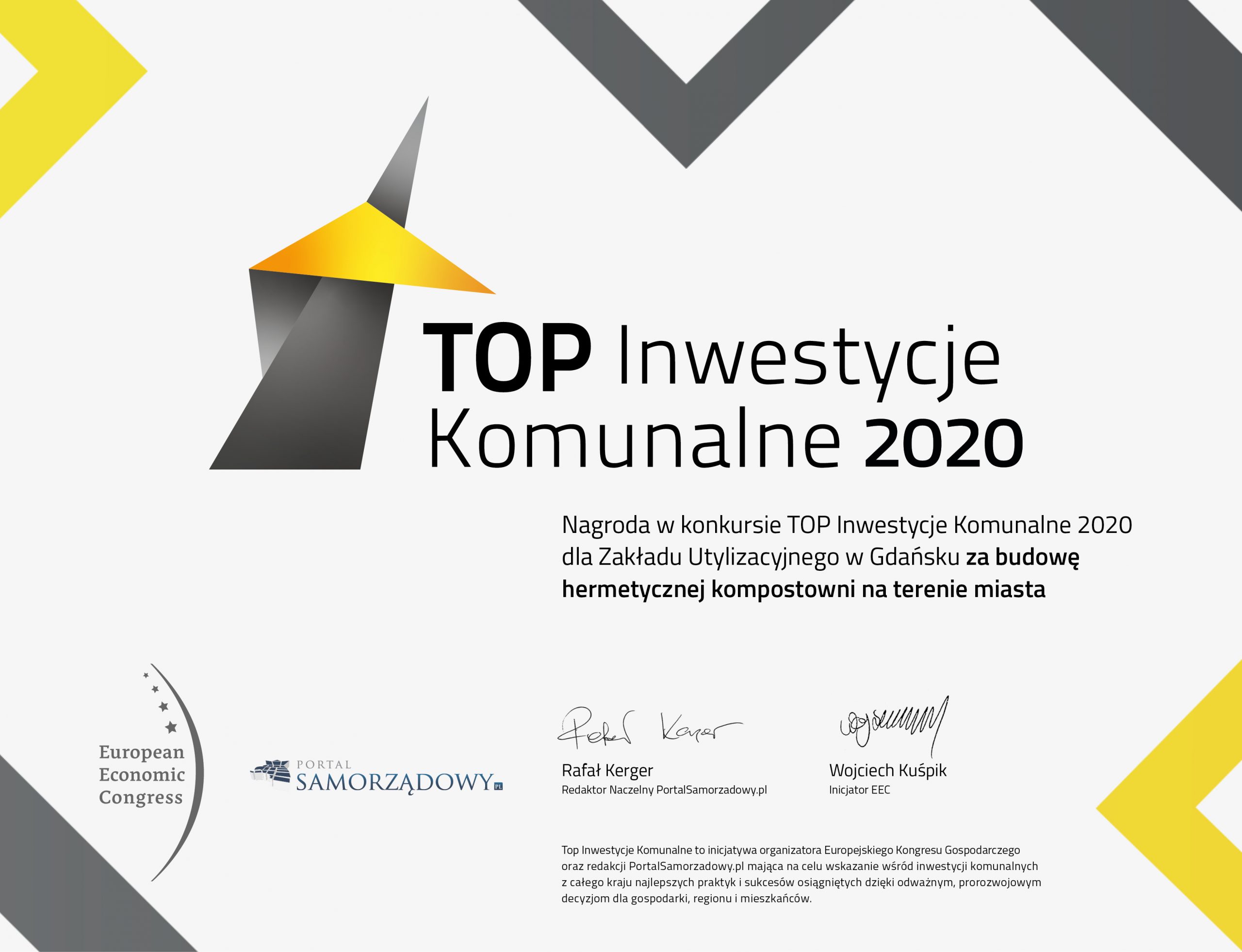 Hermetyczna kompostownia w gronie 10 najlepszych krajowych inwestycji komunalnych